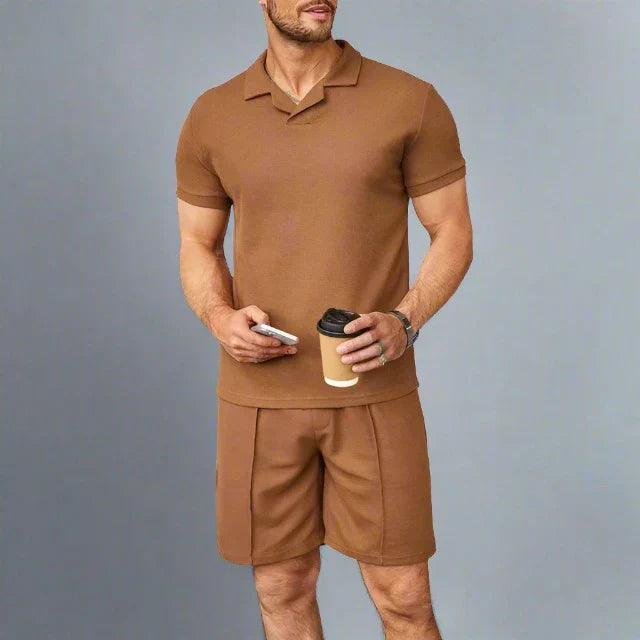 Herren Set Grau 100% Baumwolle Casual Outfit für Männer-1