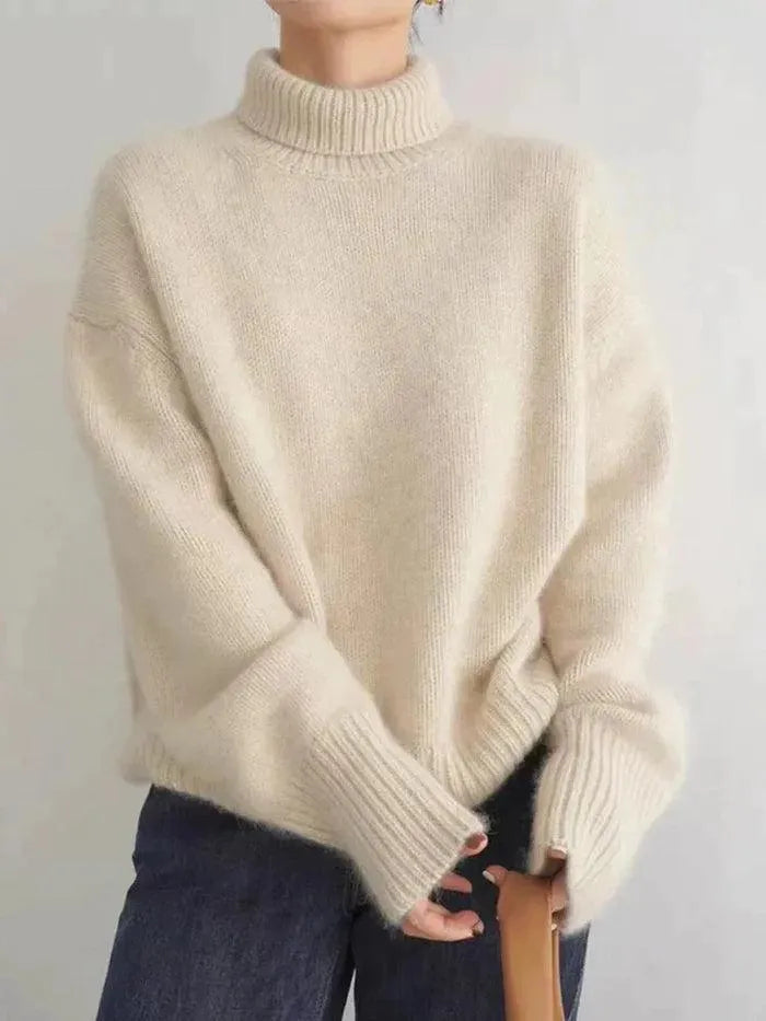 Oversize-Strickpullover mit Rollkragen – Zeitlos – Warm und locker geschnitten – Ideal für kalte Tage 0