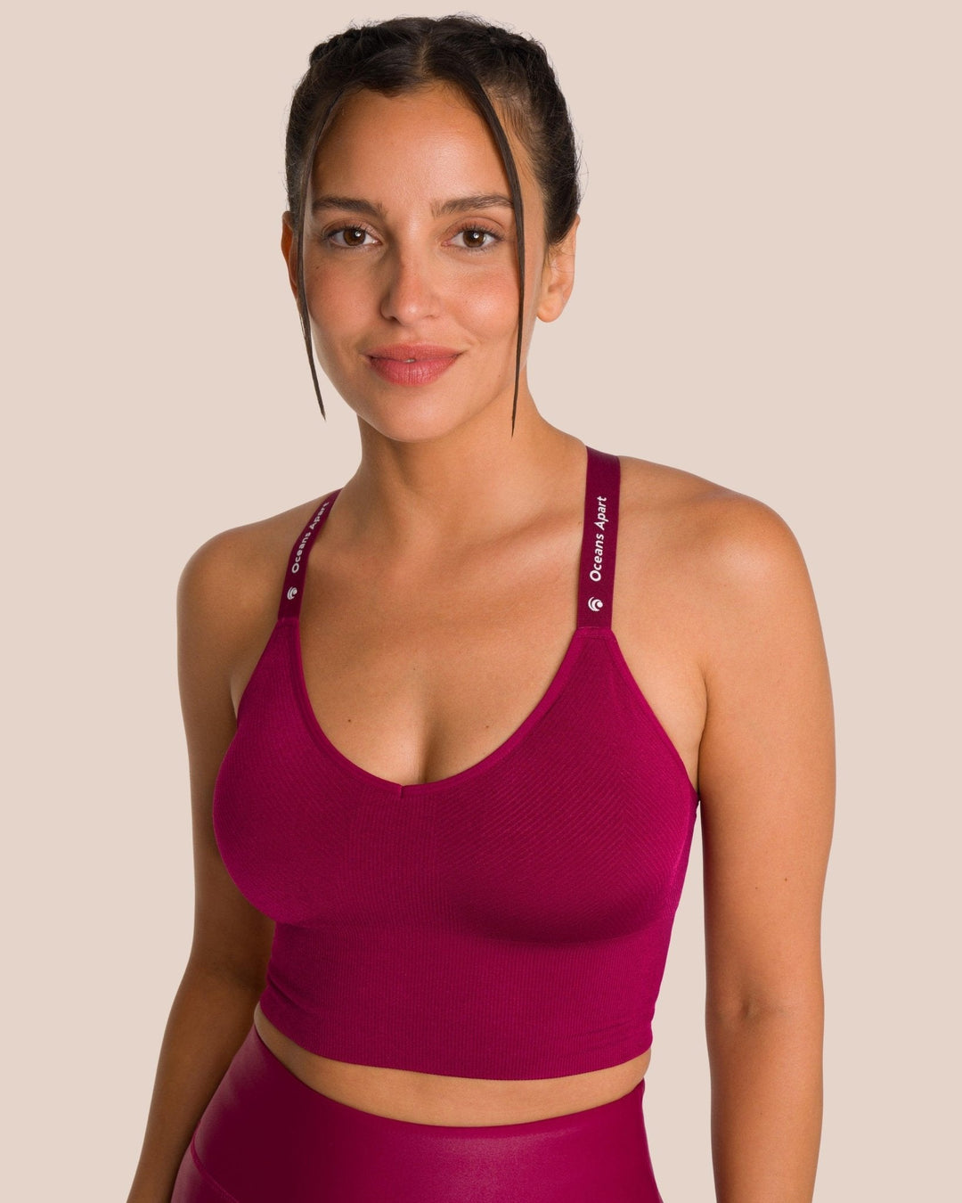 Sporttop Damen Schwarz Satin Atmungsaktiv Crop Sport Top-1